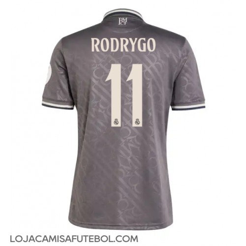 Camisa de Futebol Real Madrid Rodrygo Goes #11 Equipamento Alternativo 2024-25 Manga Curta